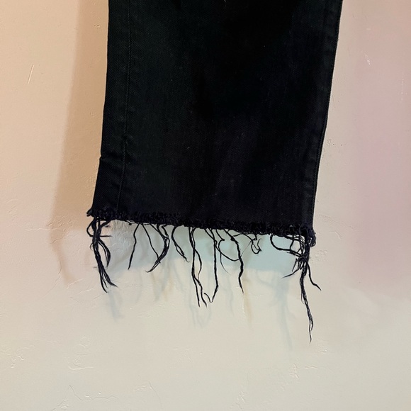 FRAME Le Bardot Straight High Rise Jeans in Film Noir Black Women’s size 31 - Picture 3 of 9